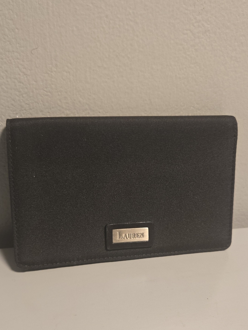 Lauren Ralph Lauren Black Nylon Wallet with Metal Snap - Picture 2 of 10